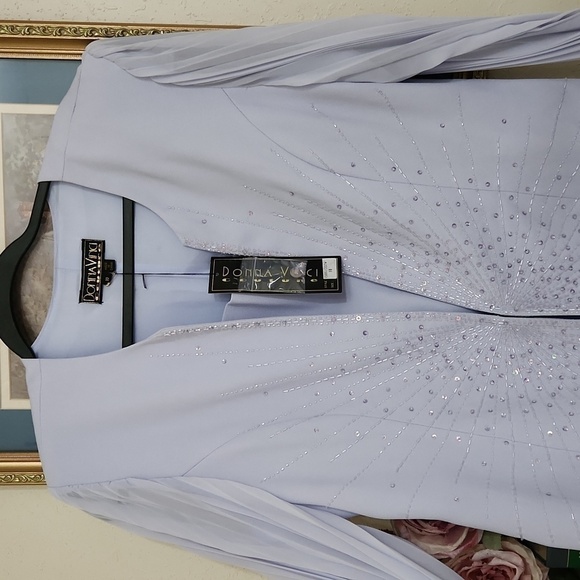 2 Piece Formal Suit Jacket with Maxi Skirt Size 10 Wedding Party New Donna Vinci - Picture 5 of 16